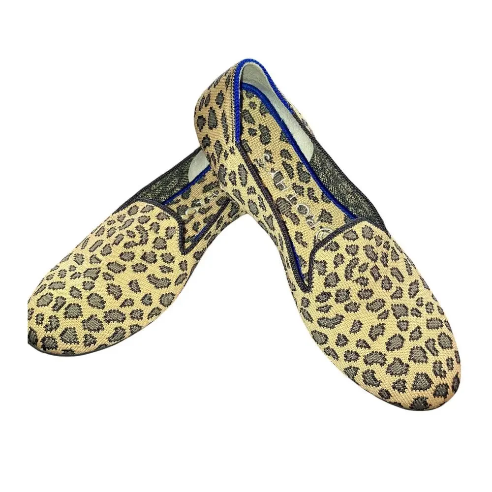 Women’s Rothy’s The Loafer in Retired Pattern Spotted Cheetah, size 6.5